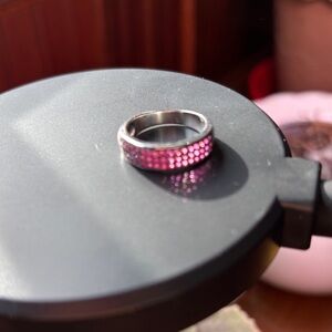 Dazzling Pink Crystal Women's Ring